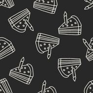 doodle cake seamless pattern background N29