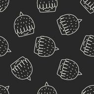 doodle cake seamless pattern background N30