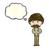 cartoon old man with thought bubble N5