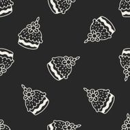 doodle cake seamless pattern background N31