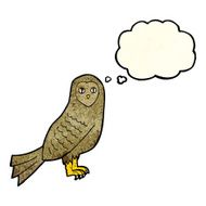 cartoon owl with thought bubble N17
