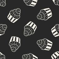 doodle cake seamless pattern background N32