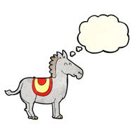cartoon donkey with thought bubble N3