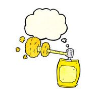 cartoon spray can with thought bubble N5
