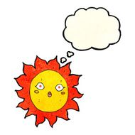 cartoon sun with thought bubble N5