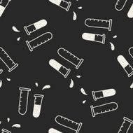 doodle chemistry seamless pattern background