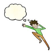 cartoon jumping man with thought bubble N2