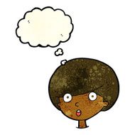 cartoon surprised boy with thought bubble N6