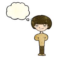 cartoon happy man with thought bubble N118