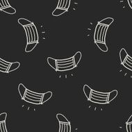 doodle masks seamless pattern background N3