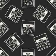 doodle party seamless pattern background N3