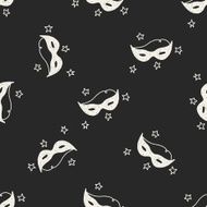doodle mask seamless pattern background N5