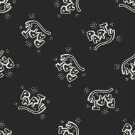 doodle party seamless pattern background N5
