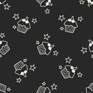 doodle cake seamless pattern background N34