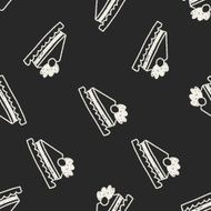 doodle cake seamless pattern background N36
