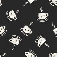 Doodle Tea seamless pattern background N2