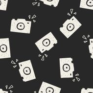 doodle camera seamless pattern background N13