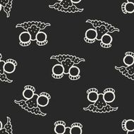 doodle mask seamless pattern background N6
