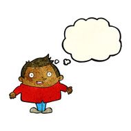 cartoon happy man with thought bubble N122