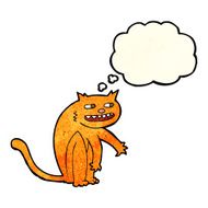 cartoon happy cat with thought bubble N2