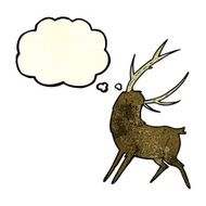 cartoon stag with thought bubble N2