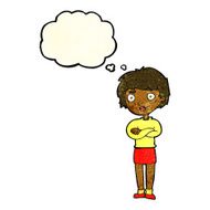 Cartoon Annoyed Woman With Thought Bubble N49