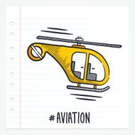 Doodle Helicopter Icon