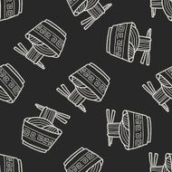 noodle doodle seamless pattern background N3