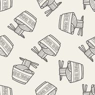 noodle doodle seamless pattern background N4