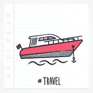 Doodle Motorboat Icon