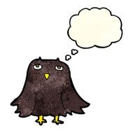 cartoon owl with thought bubble N18