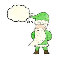 cartoon santa claus with thought bubble N45