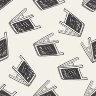 signboard doodle seamless pattern background