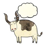 cartoon ox with thought bubble N2