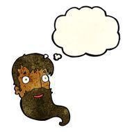 cartoon bearded man with thought bubble N14