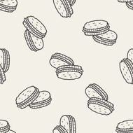 cookie doodle seamless pattern background N4