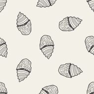 ice cream doodle drawing seamless pattern background N2