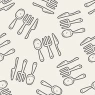 dishware doodle seamless pattern background N3