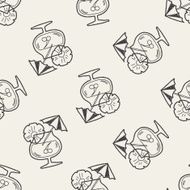drink doodle seamless pattern background