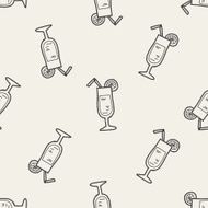 drink doodle seamless pattern background N2