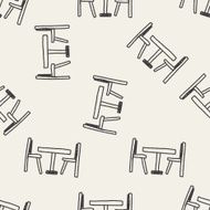 doodle table seamless pattern background N2