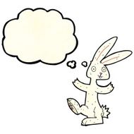 cartoon rabbit with thought bubble N24