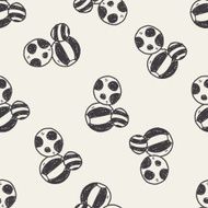 doodle toy ball seamless pattern background N3
