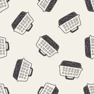 doodle pet carrier seamless pattern background N5