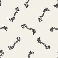 doodle dog rope bone seamless pattern background