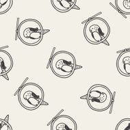 Doodle Bird seamless pattern background N5