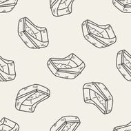 doodle cat litter seamless pattern background N2