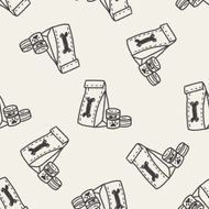 doodle pet food seamless pattern background N5