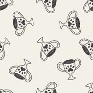 doodle pet champion cup seamless pattern background N2