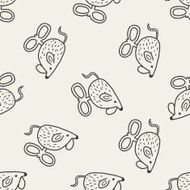doodle toy mouse seamless pattern background N2